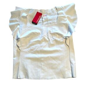 Commando White Cropped Stretch Short Sleeve Top NWT